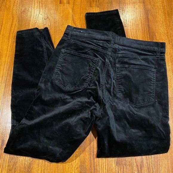 Made and Loved Loft Womens Velvet Pants Boot Cut Jeans Black Size 29 - Picture 1 of 10